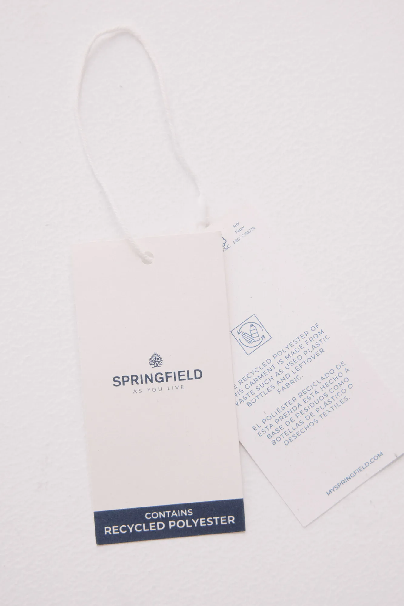 Springfield Vestido corto bordado suizo