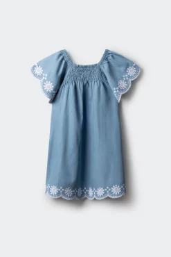 Crianças Springfield Kids Vestido corto denim niña