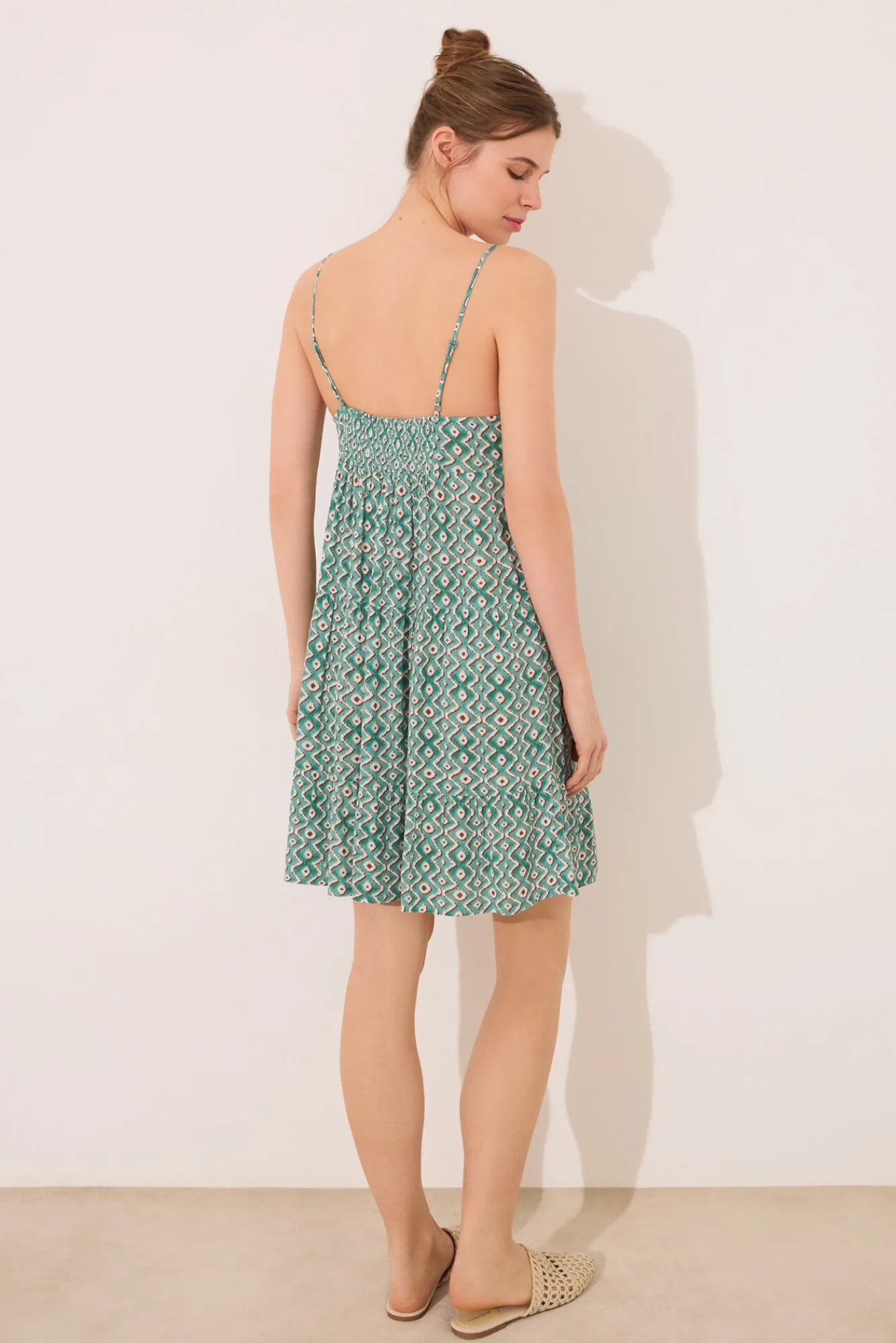 Women'secret Vestido corto estampado geométrico