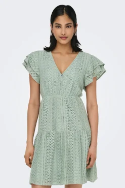 Only Vestido corto manga corta