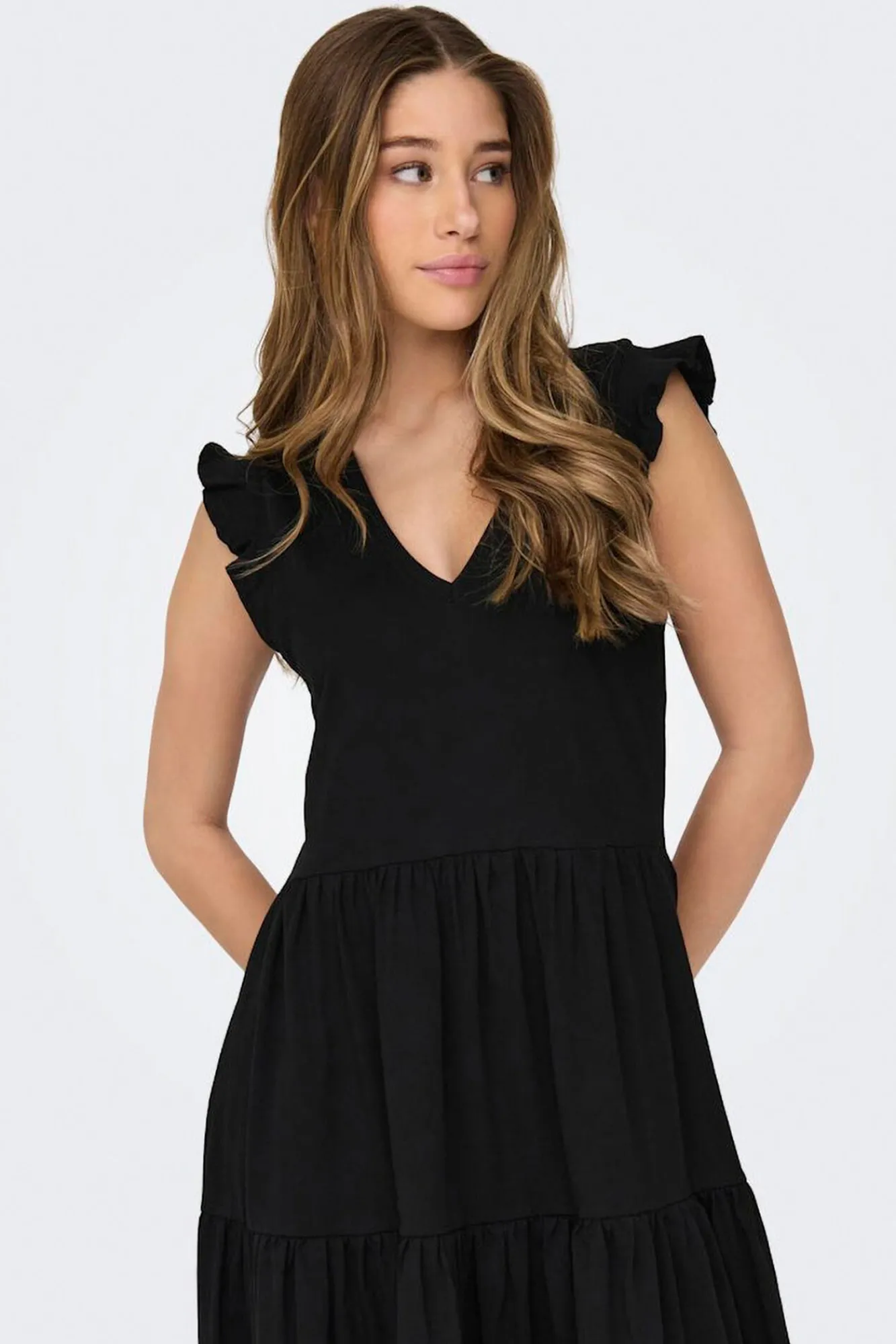Only Vestido corto manga corta