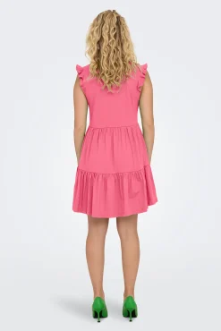 Only Vestido corto manga corta