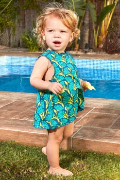 Crianças Gocco Vestido de flores con lazo