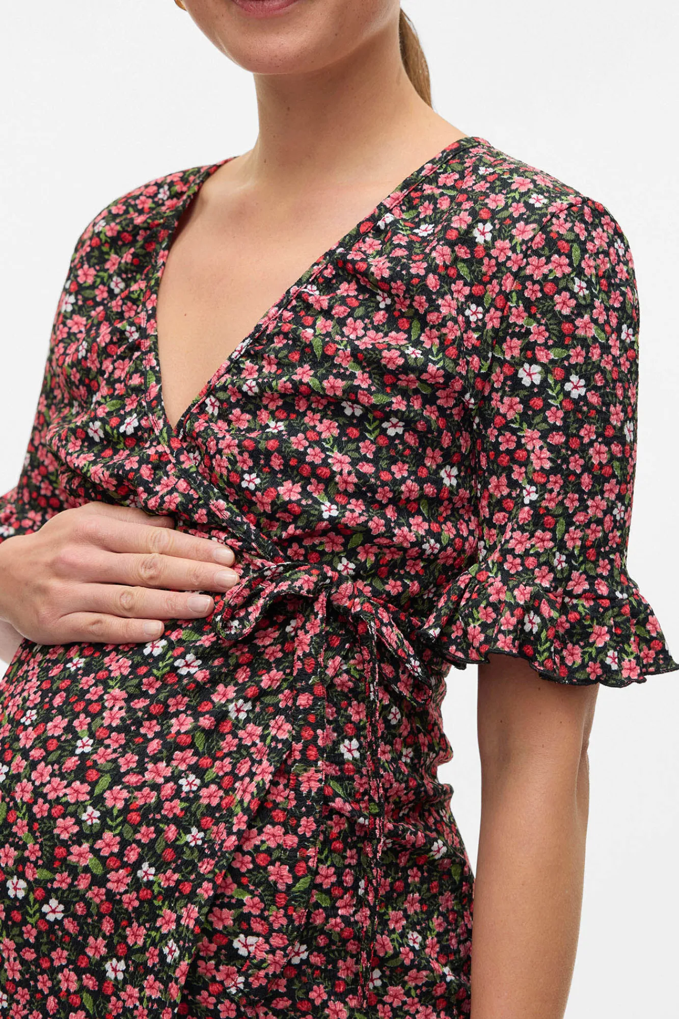 Mamalicious Vestido de manga corta maternity y lactancia