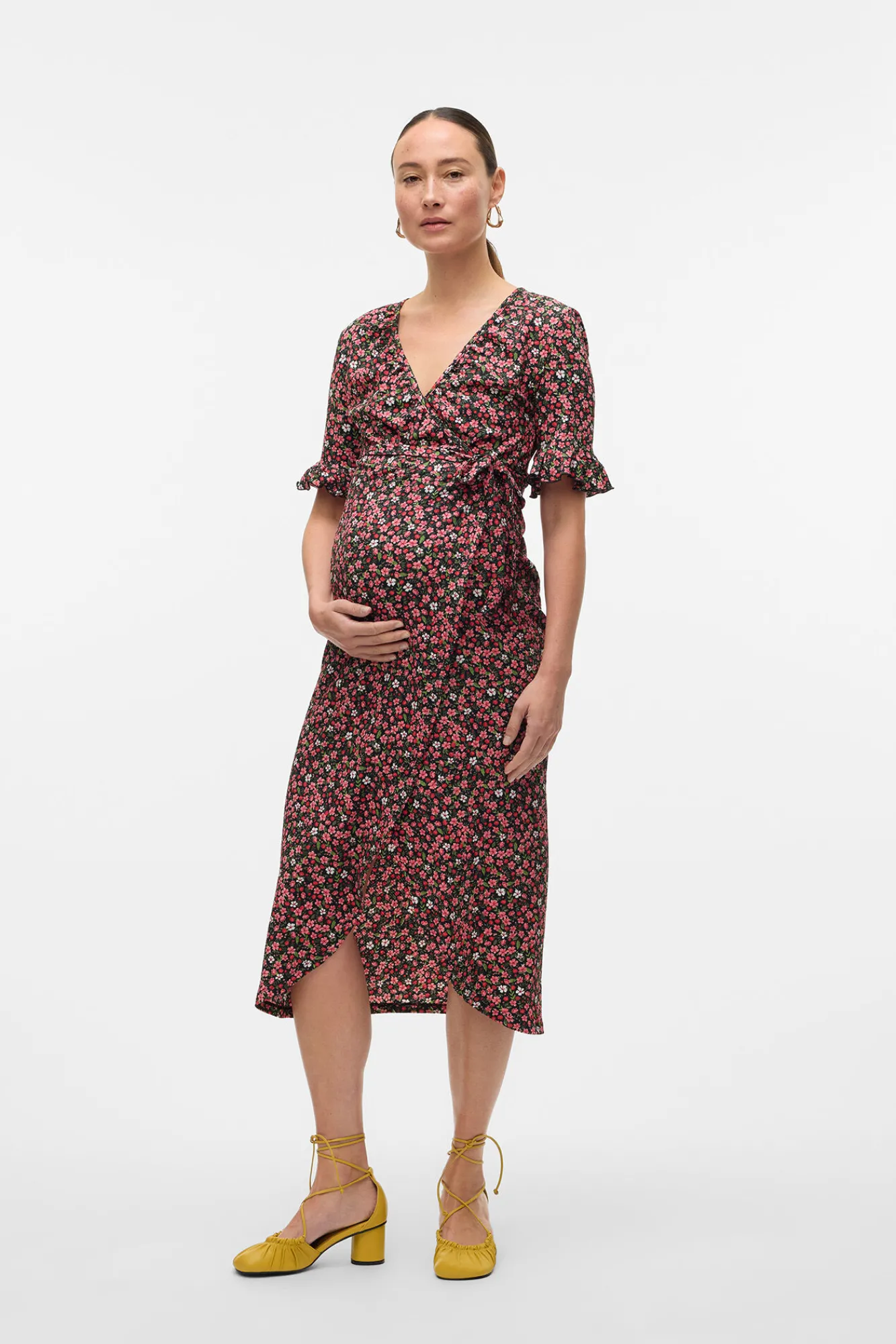 Mamalicious Vestido de manga corta maternity y lactancia