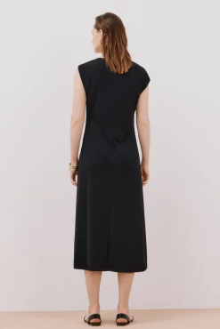 Cortefiel Vestido escote pico contraste