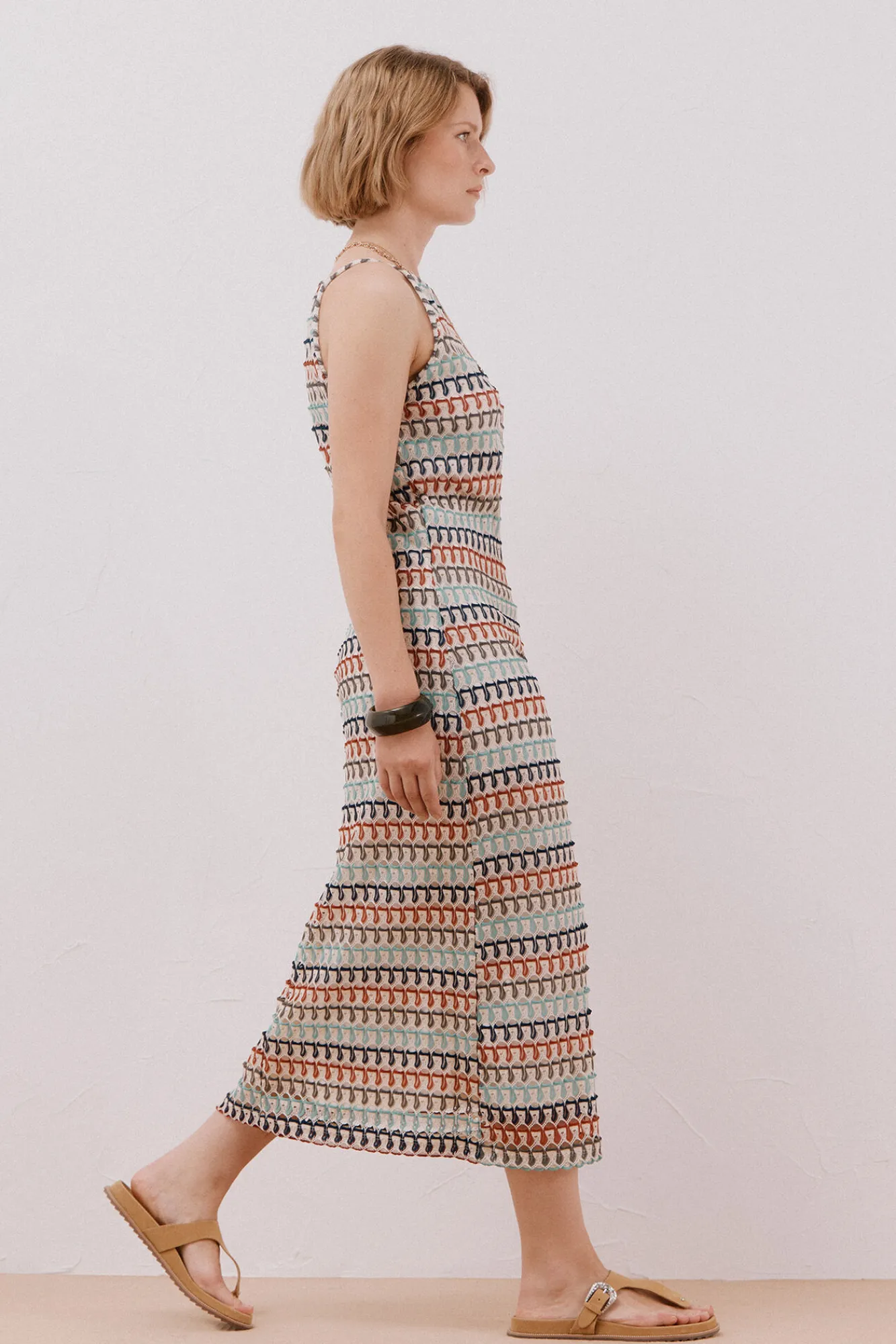 Slowlove Vestido halter multicolor