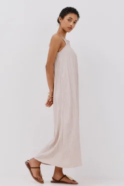Cortefiel Vestido halter satinado