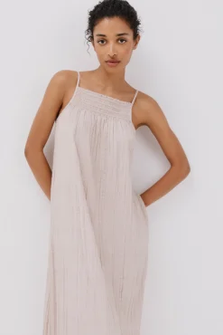 Cortefiel Vestido halter satinado