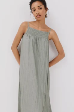 Cortefiel Vestido halter satinado