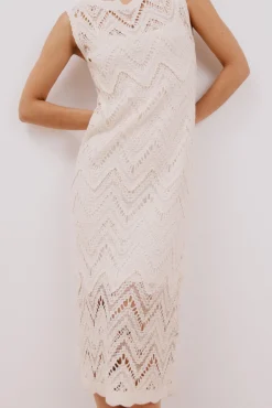 Cortefiel Vestido largo crochet