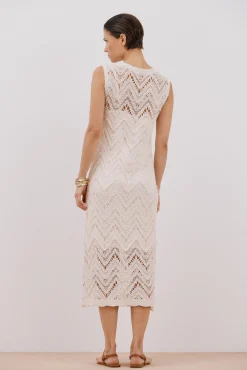 Cortefiel Vestido largo crochet