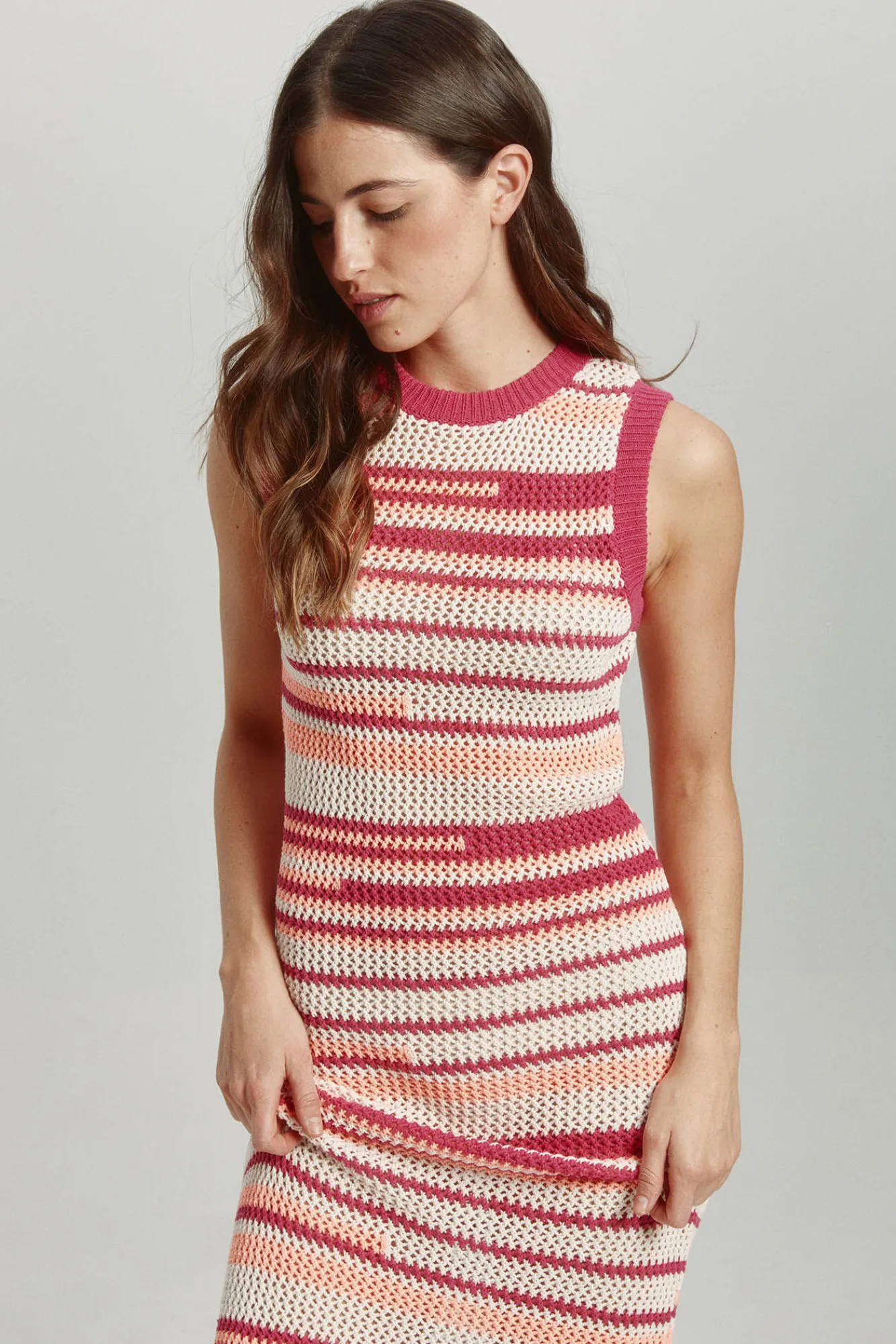 Only Vestido largo crochet