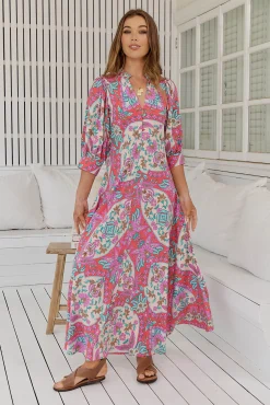Jaase Vestido largo estampado Delmar