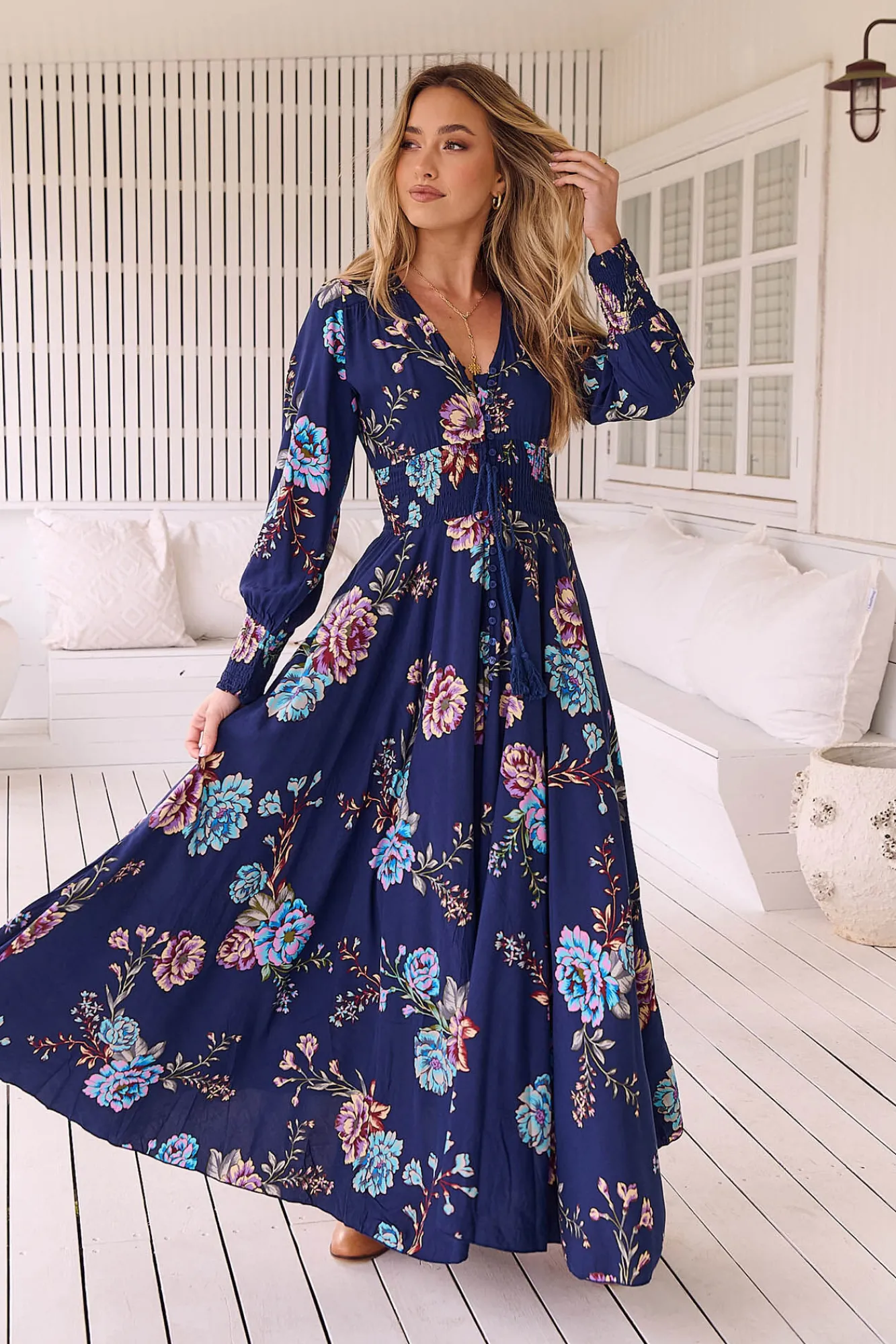 Jaase Vestido largo estampado Indiana