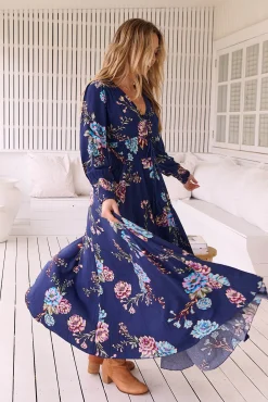 Jaase Vestido largo estampado Indiana