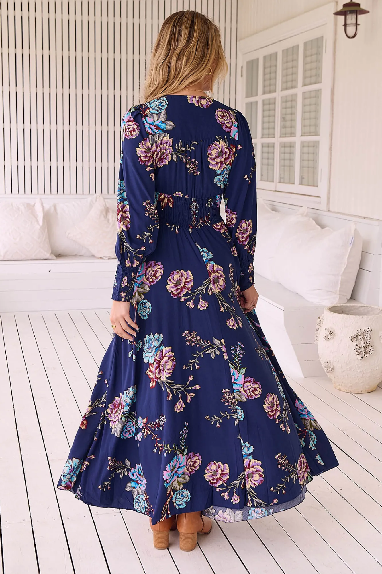 Jaase Vestido largo estampado Indiana