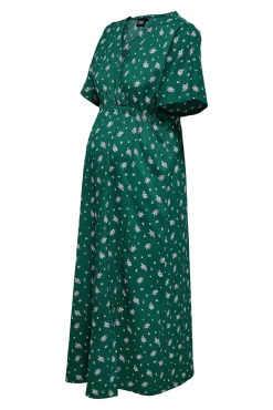 Only Maternity Vestido largo fluido manga corta maternity y lactancia