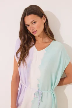 Women'secret Vestido largo tie-dye viscosa