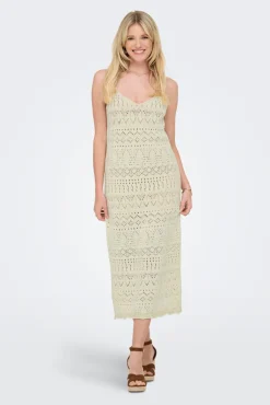 Only Vestido midi crochet