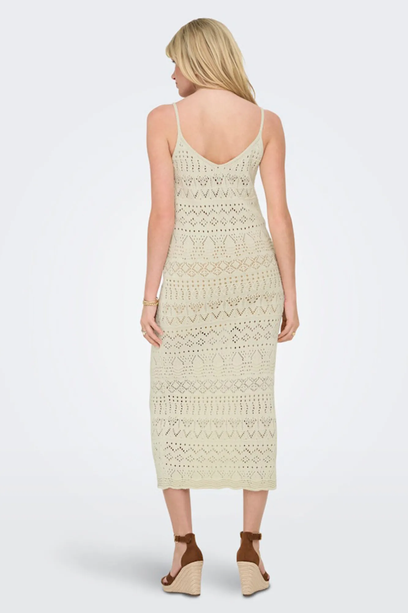 Only Vestido midi crochet