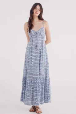 Springfield Vestido midi estampado geométrico