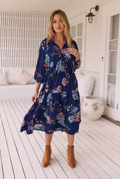 Jaase Vestido midi estampado Palace