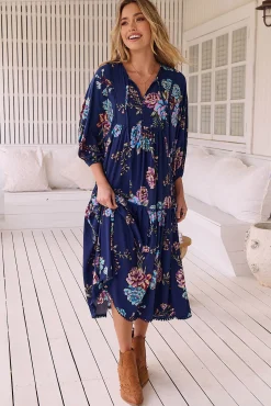 Jaase Vestido midi estampado Palace
