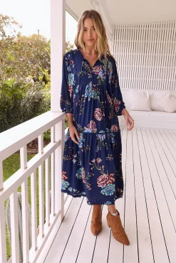Jaase Vestido midi estampado Palace