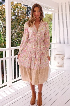 Jaase Vestido midi estampado Serenade