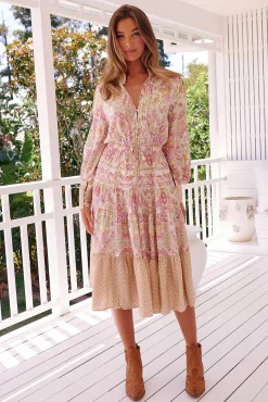 Jaase Vestido midi estampado Serenade