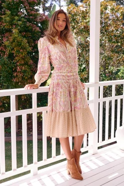 Jaase Vestido midi estampado Serenade