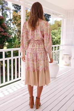 Jaase Vestido midi estampado Serenade