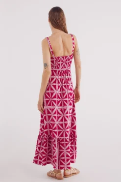 Springfield Vestido midi estampado tropical