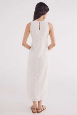 Springfield Vestido midi estructura rombos flores