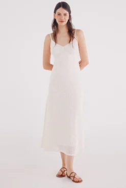 Springfield Vestido midi estructura tirantes finos