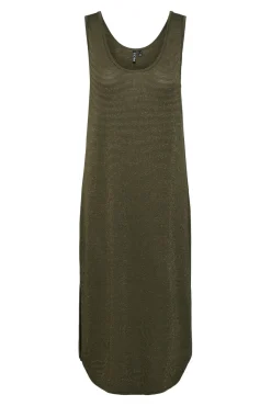 Pieces Vestido midi fluido con lurex