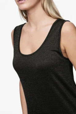 Pieces Vestido midi fluido con lurex