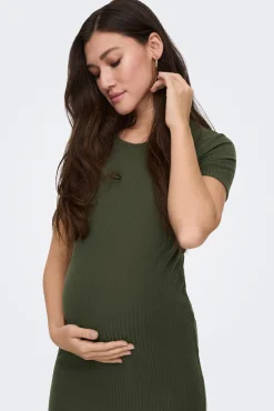 Only Maternity Vestido midi manga corta maternity