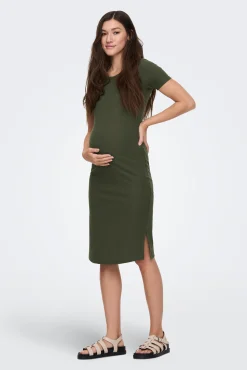 Only Maternity Vestido midi manga corta maternity