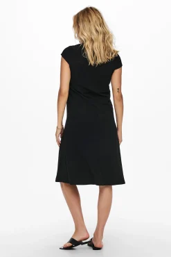 Only Maternity Vestido midi maternity con botones