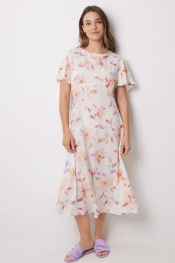 Women'secret Vestido midi viscosa print flores