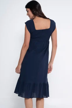 Ohma! Vestido premamá corto con smock
