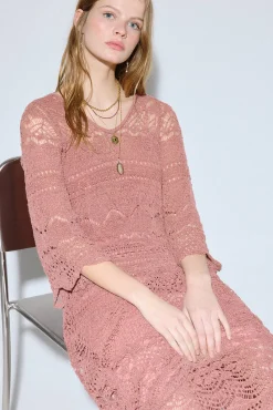 Slowlove Vestido punto calado