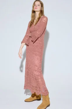Slowlove Vestido punto calado
