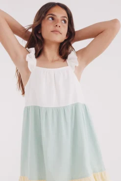 Crianças Springfield Kids Vestido tricolor niña