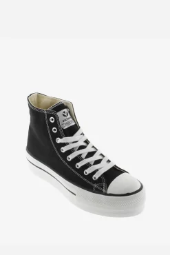 Victoria Zapatillas abotinadas de lona Tribu con doble plataforma