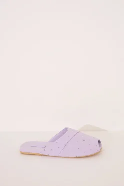Women'secret Zapatillas casa lila strass rosa