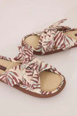 Women'secret Zapatillas casa rafia print tropical