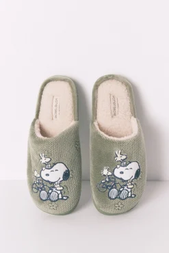 Women'secret Zapatillas casa Snoopy oscuro